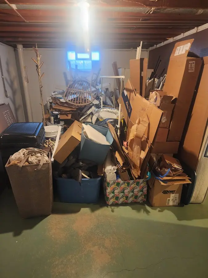 Roll-off dumpster container at job site for Concrete Dumpster Rental in Lexington